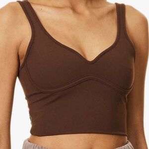 JOAH BROWN CONTOUR CROP SUEDED UMBER no longer available online 🤎